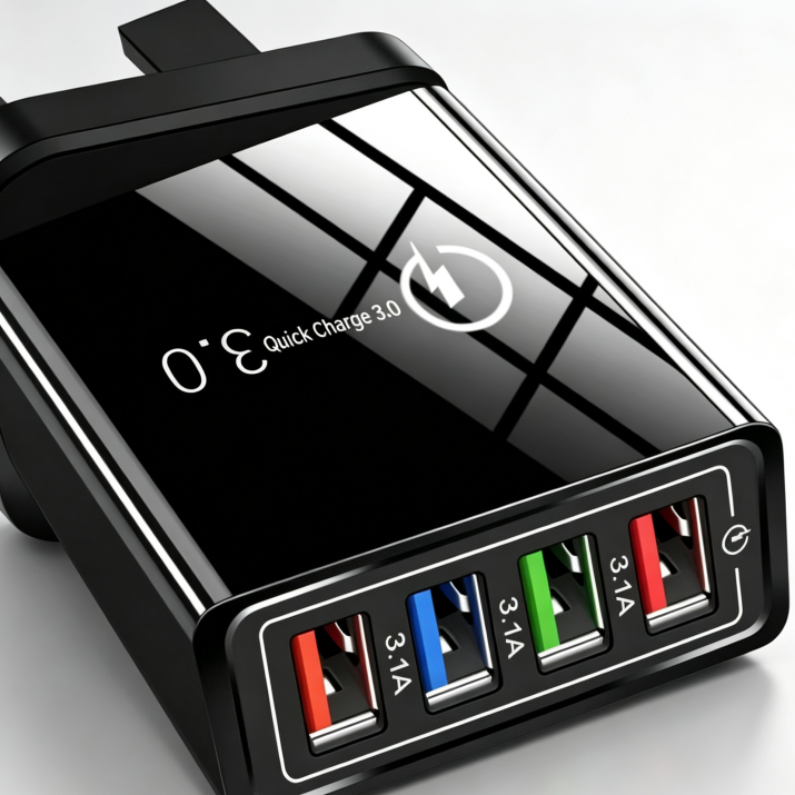 🔥Last Day 50% OFF - The Charger Big Tech Hates | 4-Port Quick Charge 3.0 + AI Performance Boost