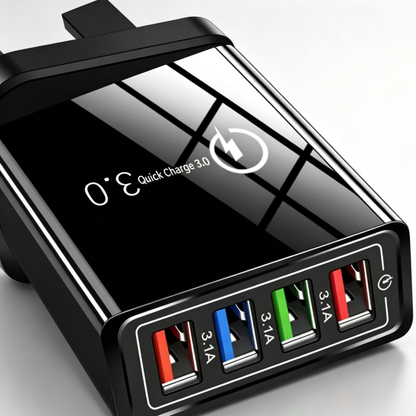🔥Last Day 50% OFF - The Charger Big Tech Hates | 4-Port Quick Charge 3.0 + AI Performance Boost