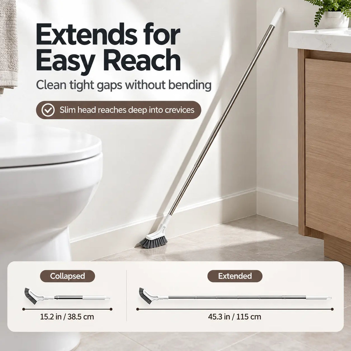 🔥LAST DAY: BUY 1 GET 1 FREE Telescopic Crevice Cleaning Brush