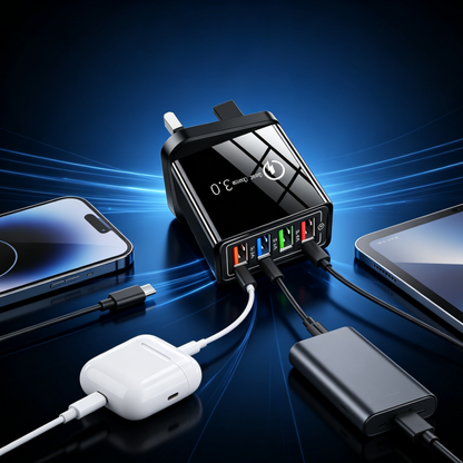 🔥Last Day 50% OFF - The Charger Big Tech Hates | 4-Port Quick Charge 3.0 + AI Performance Boost