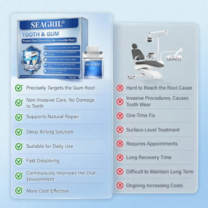 Your Smile🦷SEAGRIL® Tooth & Gum Repair Fast-Dissolving Microneedle Patch✨ (𝟓-𝐢𝐧-𝟏 💎 𝐑𝐞𝐛𝐮𝐢𝐥𝐝 𝐄𝐧𝐚𝐦𝐞𝐥 & 𝐃𝐞𝐧𝐭𝐢𝐧 • 𝐒𝐭𝐫𝐞𝐧𝐠𝐭𝐡𝐞𝐧 𝐆𝐮𝐦𝐬 • 𝐄𝐫𝐚𝐝𝐢𝐜𝐚𝐭𝐞 𝐓𝐚𝐫𝐭𝐚𝐫 & 𝐎𝐝𝐨𝐫 • 𝐖𝐡𝐢𝐭𝐞𝐧𝐢𝐧𝐠 • 𝐒𝐭𝐨𝐩 𝐓𝐨𝐨𝐭𝐡 𝐒𝐞𝐧𝐬𝐢𝐭𝐢𝐯𝐢𝐭𝐲)