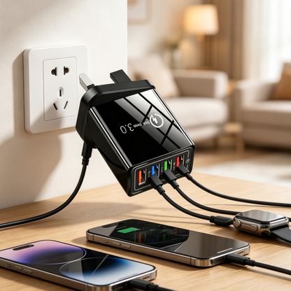 🔥Last Day 50% OFF - The Charger Big Tech Hates | 4-Port Quick Charge 3.0 + AI Performance Boost