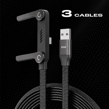 🚨 FLASH SALE — 🔋240W Braided Fast Charge Cable With Built-in Phone Stand
