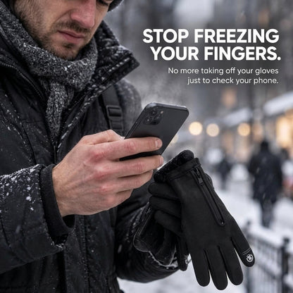 Winter Flip-Top Touchscreen Gloves – Warm, Windproof & Water-Resistant
