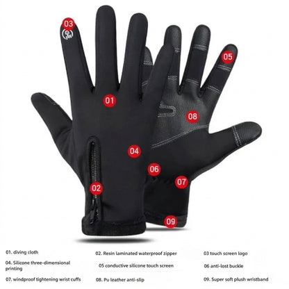 Winter Flip-Top Touchscreen Gloves – Warm, Windproof & Water-Resistant